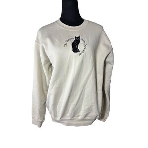 The Tortured‎ Poets Department Black Cat Embroidered Sweatshirt Pullover